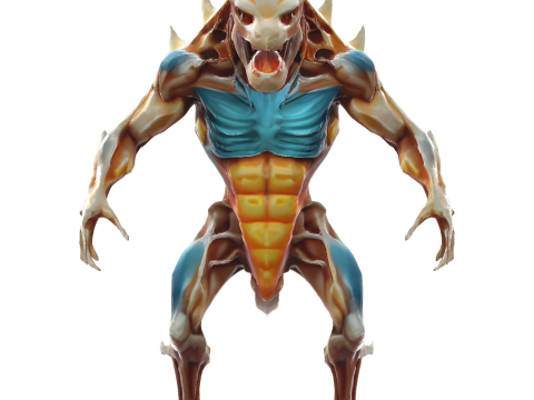 做好战斗准备的猛禽战士 3D 打印模型