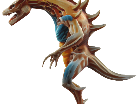 做好战斗准备的猛禽战士 3D 打印模型