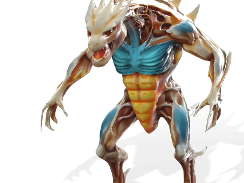 Battle-Ready Raptor Warrior 3D Print Model