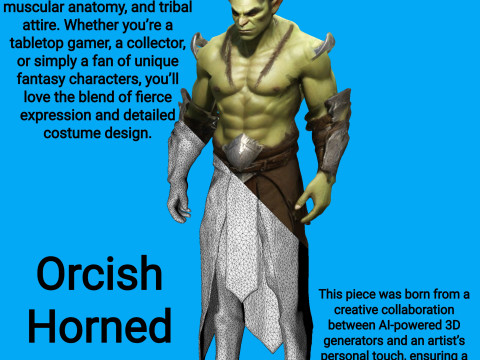 Orcish Horned Warrior 3D-Druckmodell