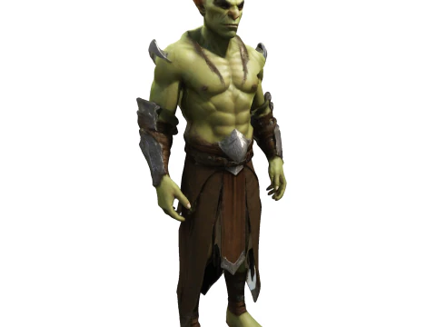 Orcish Horned Warrior 3D Print Model