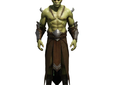 Orcish Horned Warrior 3D Print Model