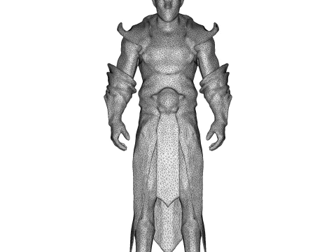 Orcish Horned Warrior 3D Print Model
