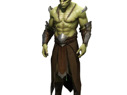 Orcish Horned Warrior 3D Print Model