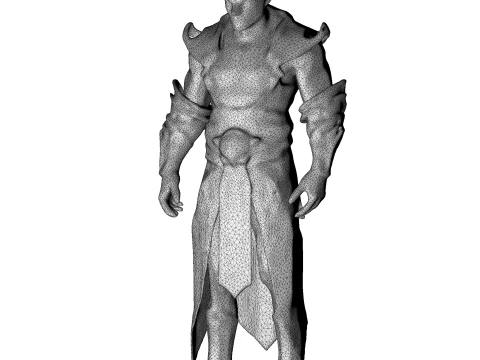 Orcish Horned Warrior 3D Print Model