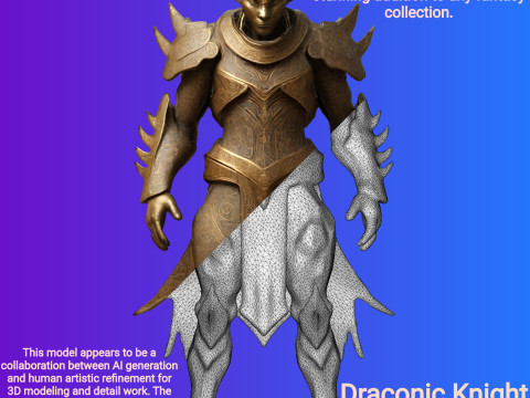 Draconic Knight Battle Armor 3Dプリントモデル