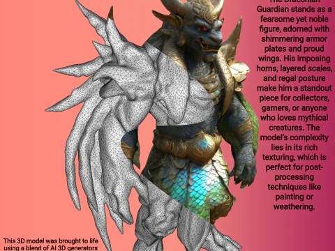 ドラコニアン・ガーディアン 3Dプリントモデル
