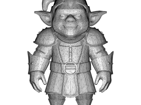 Fantasy Goblin Guard Character Model Cetak 3D