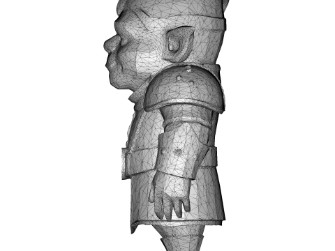 Fantasy Goblin Guard Character Model Cetak 3D