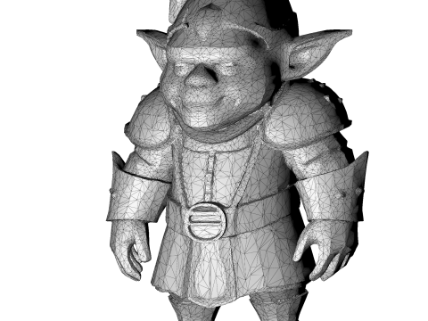 Fantasy Goblin Guard Character Model Cetak 3D