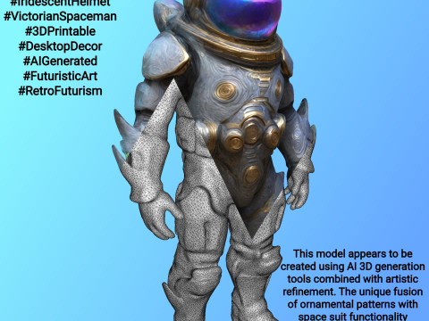 Cosmic Guardian Iridescent Voyager 3D Print Model