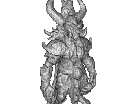 Ancient Demon Guardian Statue 3D Print Model