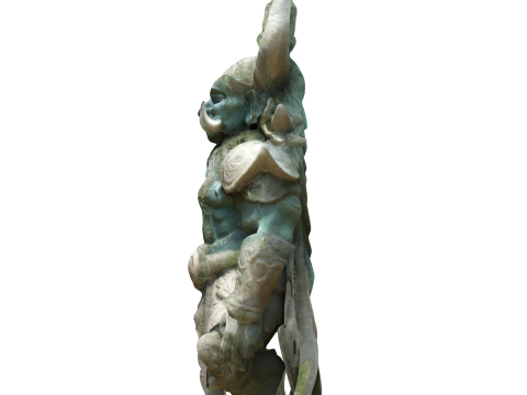Ancient Demon Guardian Statue 3D Print Model