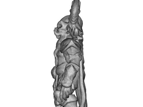 Ancient Demon Guardian Statue 3D Print Model