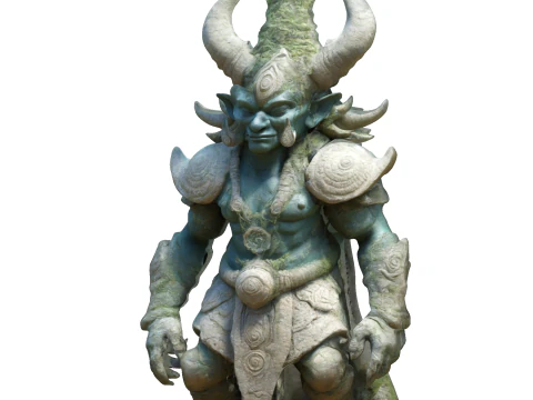 Ancient Demon Guardian Statue 3D Print Model