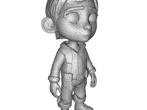 Adventure Boy Character 3D Print Model