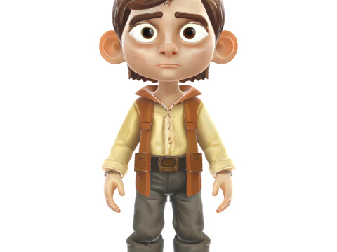 Adventure Boy Character 3D Print Model