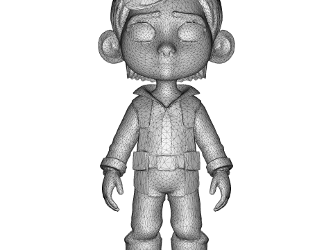 Adventure Boy Character 3D Принт Модель