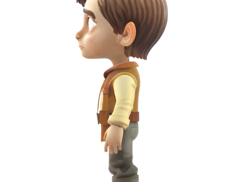 Adventure Boy Character 3D Print Model