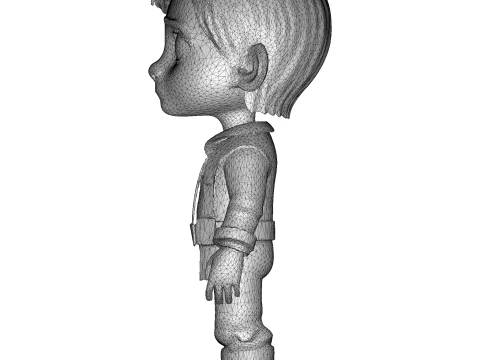Adventure Boy Character 3D Print Model