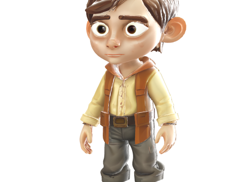Adventure Boy Character 3D Принт Модель
