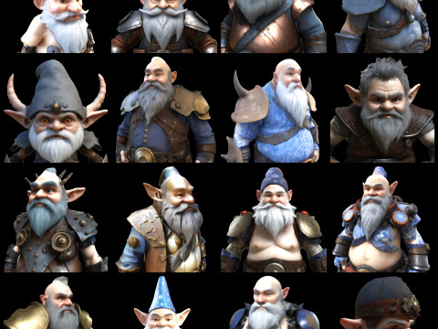 Legendary Gnome Warriors 3D 프린트 모델