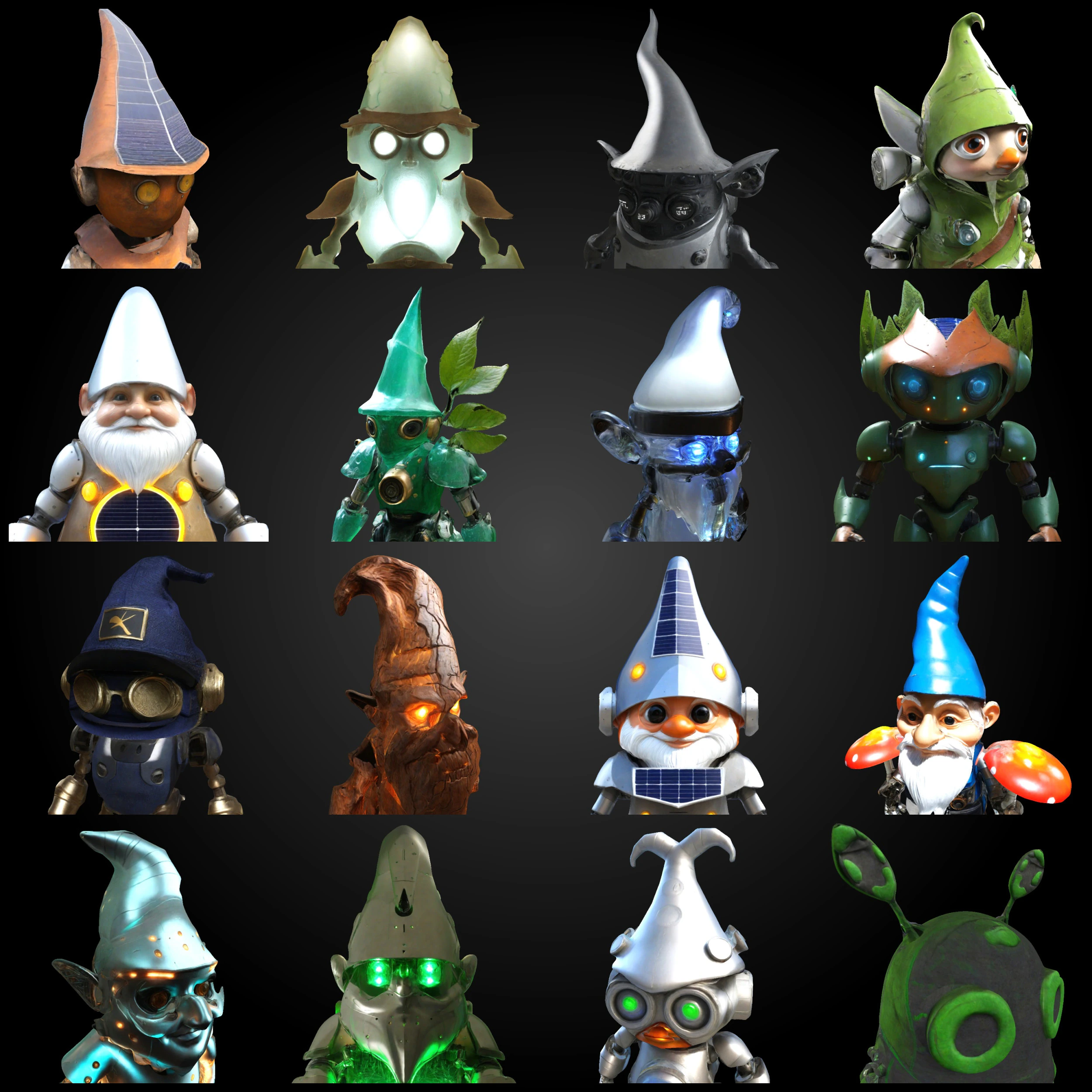 RoboGnome Guardians Collection 3D Print Model .c4d .max .obj .3ds .fbx .stl .blend 