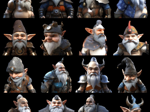 Enchanted Gnome Guardians Collection 3D Print Model