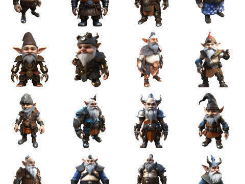 Enchanted Gnome Guardians Collection 3D Принт Модель