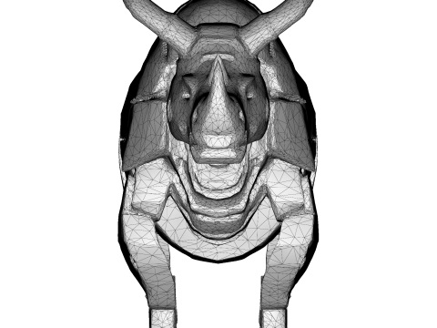 Mechanical Rhino Warriors Battle-Ready Sentinel Collection Model Cetak 3D