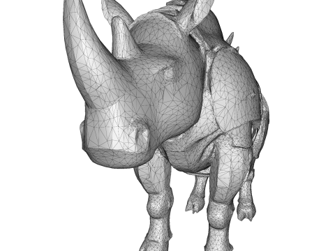Mechanical Rhino Warriors Battle-Ready Sentinel Collection Model Cetak 3D