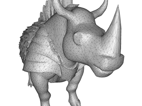 Mechanical Rhino Warriors Battle-Ready Sentinel Collection Model Cetak 3D