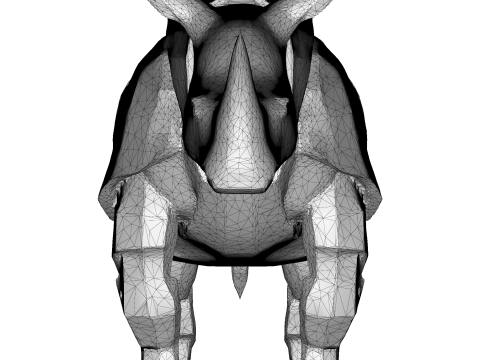 Mechanical Rhino Warriors Battle-Ready Sentinel Collection Model Cetak 3D