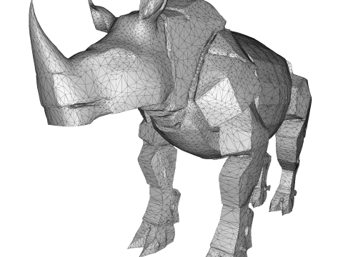 Mechanical Rhino Warriors Battle-Ready Sentinel Collection Model Cetak 3D