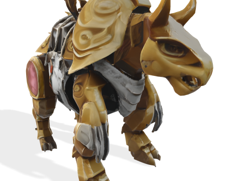 Mechanical Rhino Warriors Battle-Ready Sentinel Collection Model Cetak 3D