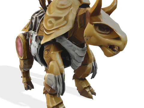 Mechanical Rhino Warriors Battle-Ready Sentinel Collection 3D Print Model