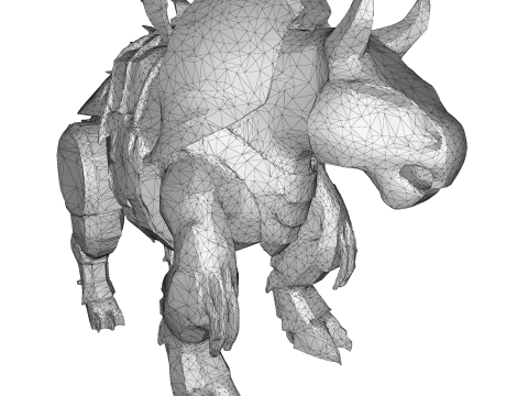 Mechanical Rhino Warriors Battle-Ready Sentinel Collection Model Cetak 3D