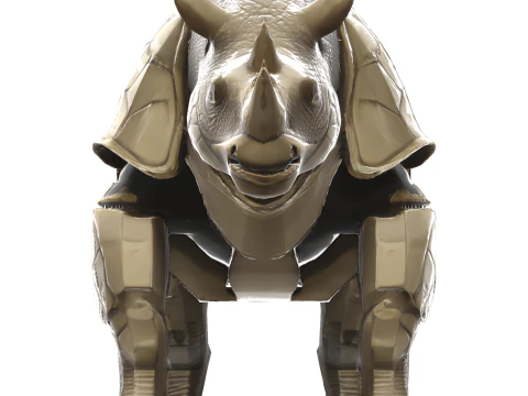 Mechanical Rhino Warriors Battle-Ready Sentinel Collection 3D Print Model