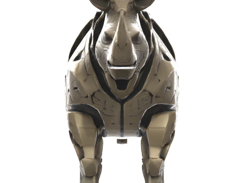 Mechanical Rhino Warriors Battle-Ready Sentinel Collection 3D Print Model