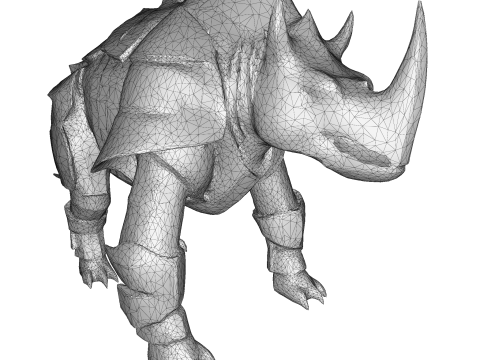Mechanical Rhino Warriors Battle-Ready Sentinel Collection Model Cetak 3D