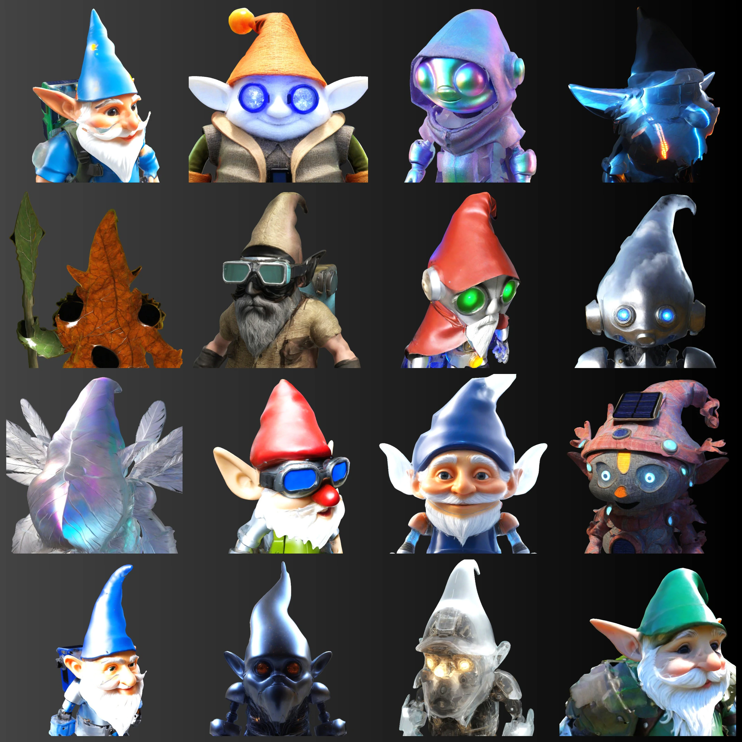 Gnome Squad Cosmic Cyber Adventures 3D Print Model .c4d .max .obj .3ds .fbx .stl .blend 