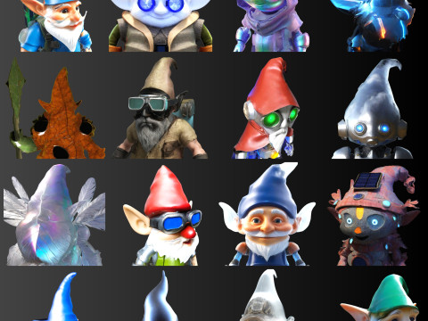 Gnome Squad Cosmic Cyber Adventures 3D Print Model