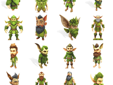 Mosskin Forest Sprite Modèles 3D en vedette