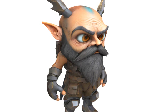 Fantasy Dwarf Warriors Collection - 3D Printable Tabletop Miniatures 3D Print Model
