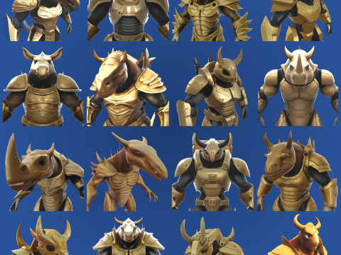 Golden Sentinel Armor Collection 3D Print Model