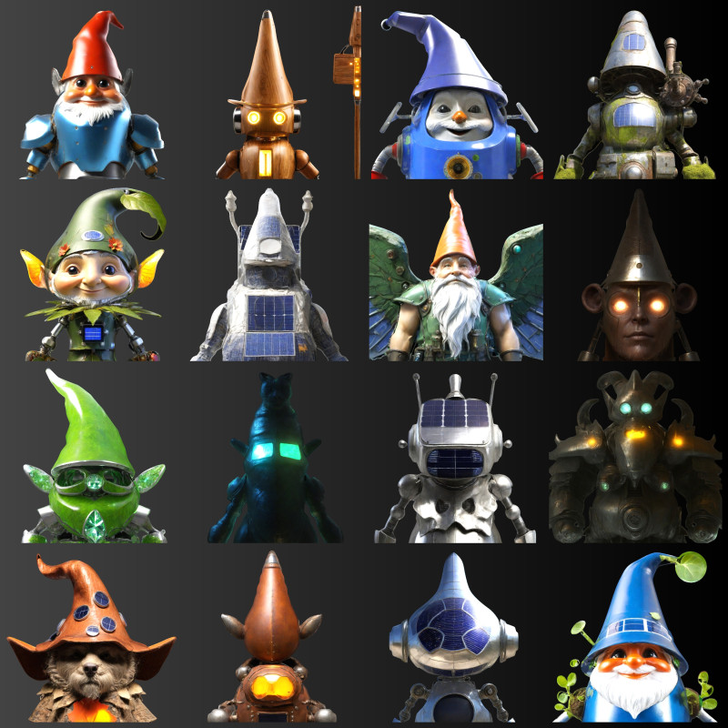 Enchanted Guardian Gnomes Magical Defenders Collection Modello di stampa 3D .c4d .max .obj .3ds .fbx .stl .blend