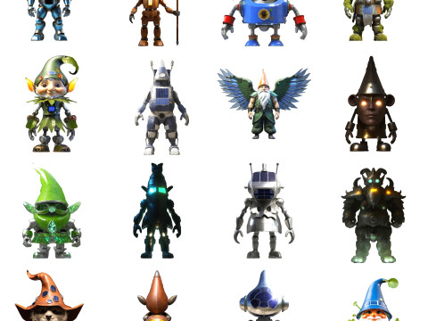 Enchanted Guardian Gnomes Magical Defenders Collection Modello di stampa 3D