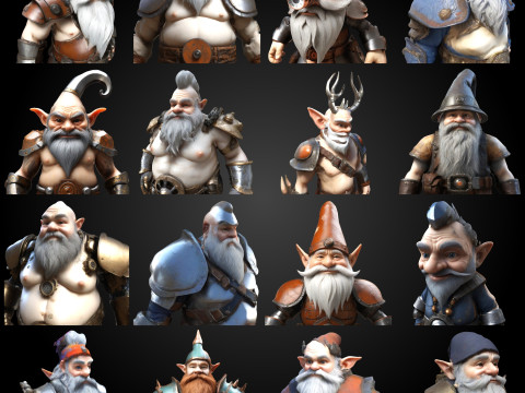Dwarven Vanguard Full-Body Single-Piece Figurine 3D Print Model