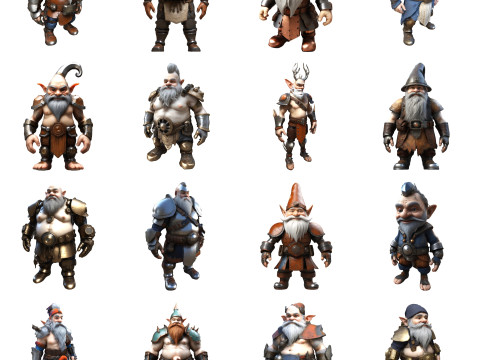 Dwarven Vanguard Full-Body Single-Piece Figurine 3D 프린트 모델
