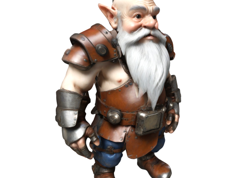 Dwarven Vanguard Full-Body Single-Piece Figurine 3D 프린트 모델